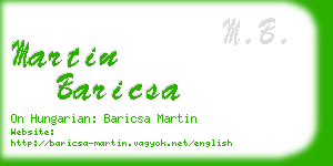 martin baricsa business card